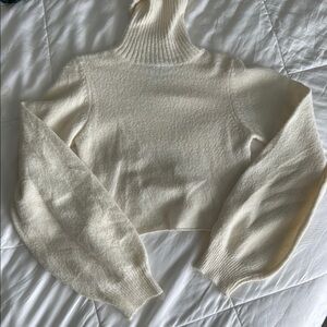 PrettyLittleThing Cream Cowl Neck Sweater